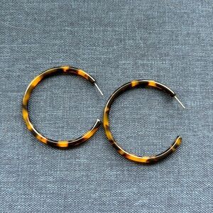 Madewell Tortoise Hoop Earrings